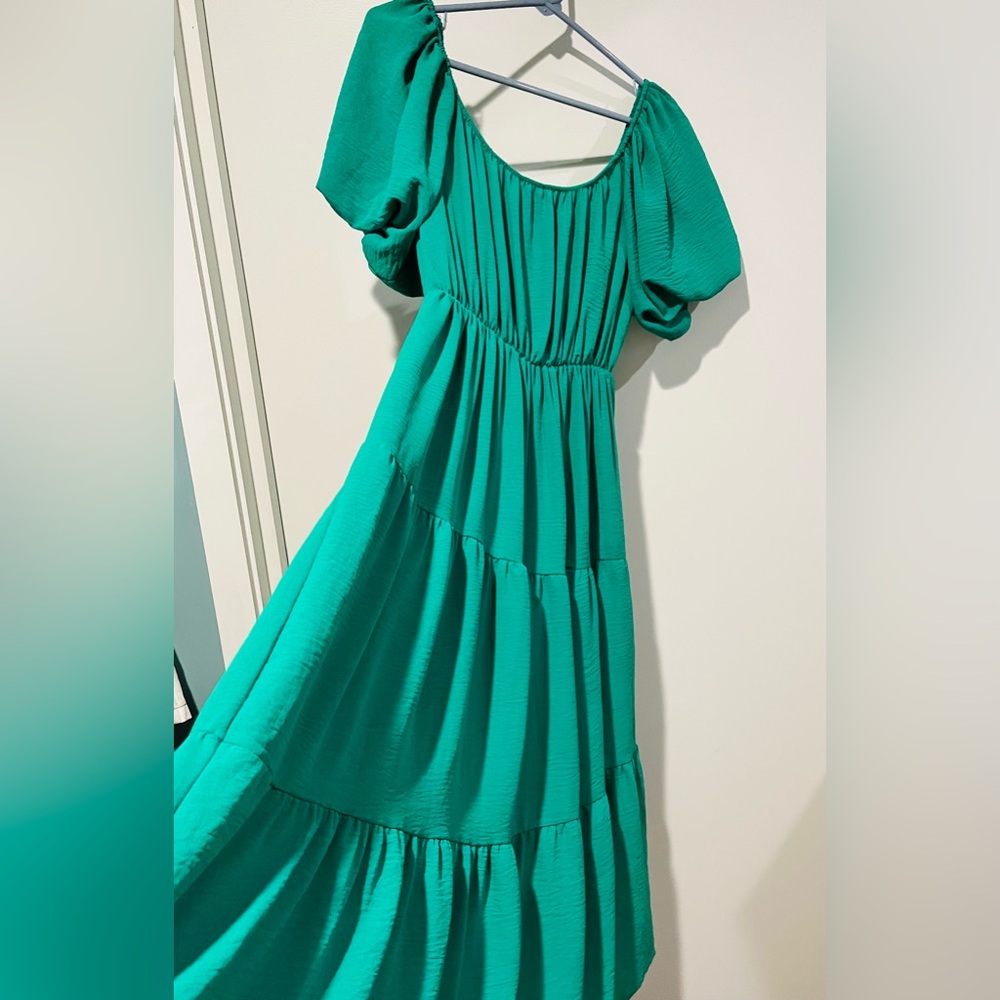 See You Monday Green Midi Dress